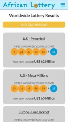 SA Lotto and Powerball results android App screenshot 6